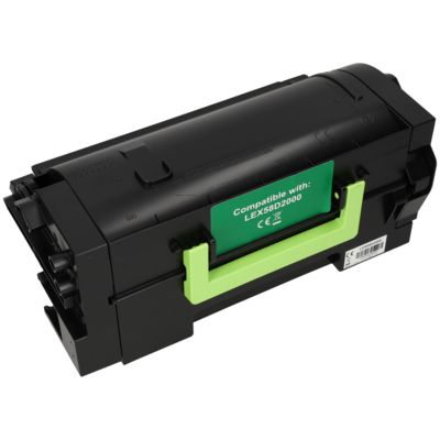Toner kompatibel mit Lexmark 58D2000 - Schwarz