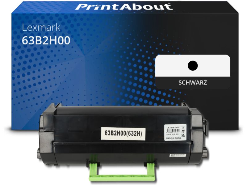PrintAbout Toner 63B2H00 Schwarz Hohe Kapazität für Lexmark