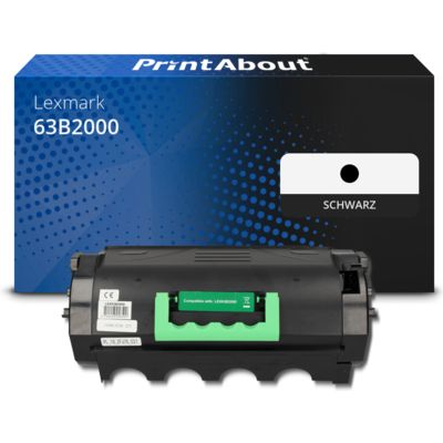 Toner kompatibel mit Lexmark 63B2000 - Schwarz