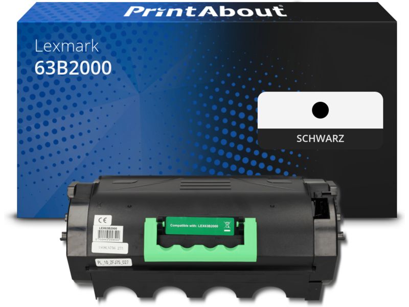 PrintAbout Toner 63B2000 Schwarz für Lexmark