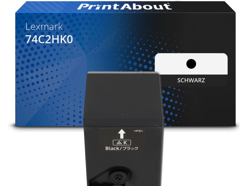 PrintAbout Toner 74C2HK0 Schwarz für Lexmark