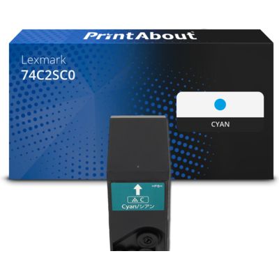 Toner kompatibel mit Lexmark 74C2SC0 - Cyan - Hohe Kapazität