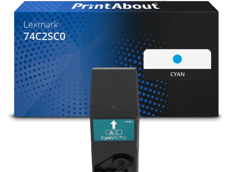 PrintAbout Toner 74C2SC0 Cyan Hohe Kapazität für Lexmark