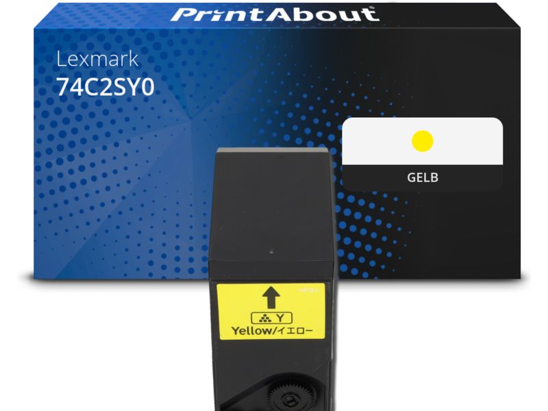 PrintAbout Toner 74C2SY0 Gelb Hohe Kapazität für Lexmark