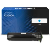 Toner kompatibel mit Lexmark 72K20C0 - Cyan