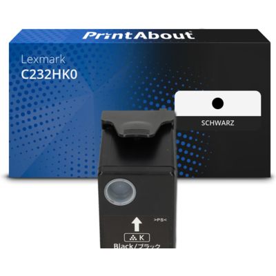 Toner kompatibel mit Lexmark C232HK0 - Schwarz - Hohe Kapazität