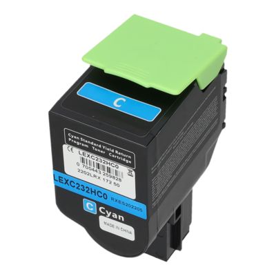 Toner kompatibel mit Lexmark C232HC0 - Cyan - Hohe Kapazität