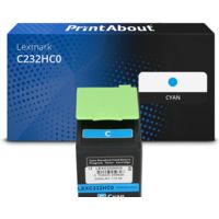 Toner kompatibel mit Lexmark C232HC0 - Cyan - Hohe Kapazität