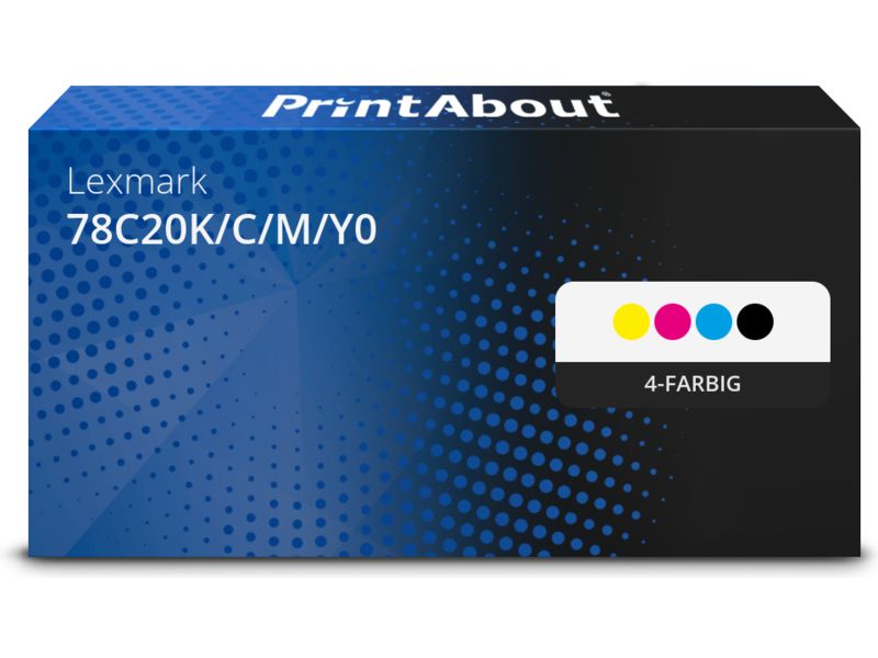 PrintAbout Toner 78C20K/C/M/Y0 4-farbig Multipack für Lexmark