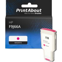 Druckerpatrone kompatibel mit HP F9J66A (728) - Magenta - Extra hohe Kapazität