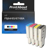 Druckerpatrone kompatibel mit HP F9J64/65/67/68A (728) - 4-farbig - Hohe Kapazität - Multipack