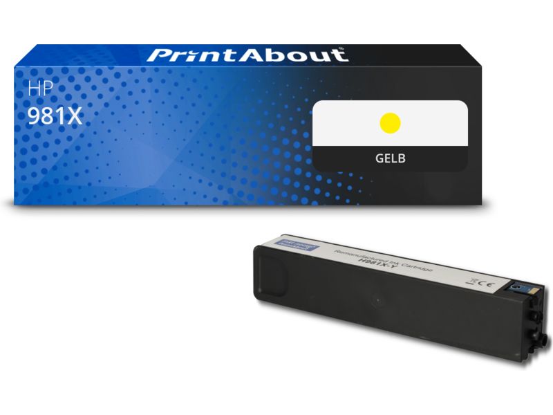 PrintAbout Druckerpatrone 981X (L0R11A) Gelb Hohe Kapazität für HP
