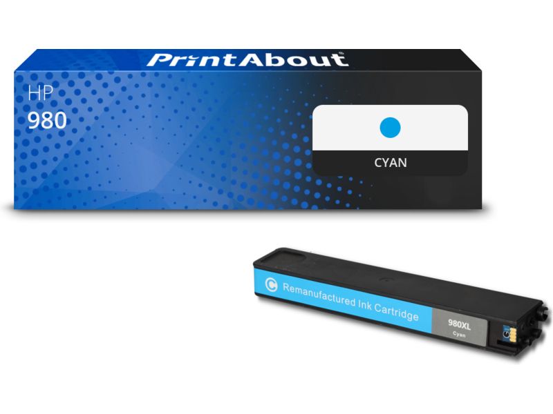 PrintAbout Druckerpatrone 980 (D8J07A) Cyan für HP