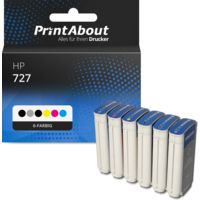 Druckerpatrone kompatibel mit HP 727 (B3P19/20/21/22/23/24A) - 6-farbig - Multipack