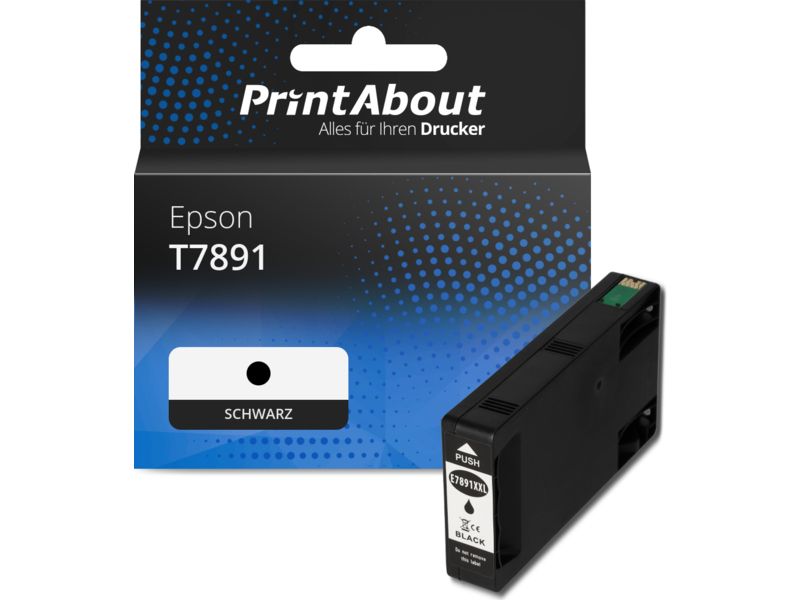 PrintAbout Druckerpatrone T7891 Schwarz für Epson