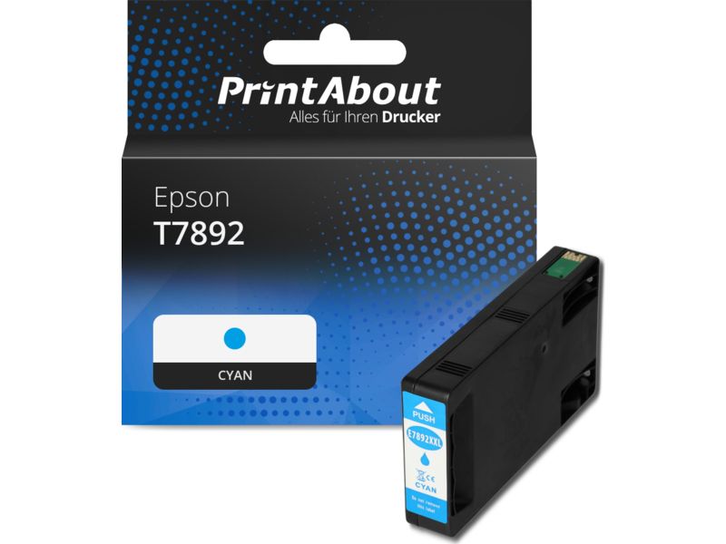 PrintAbout Druckerpatrone T7892 Cyan für Epson