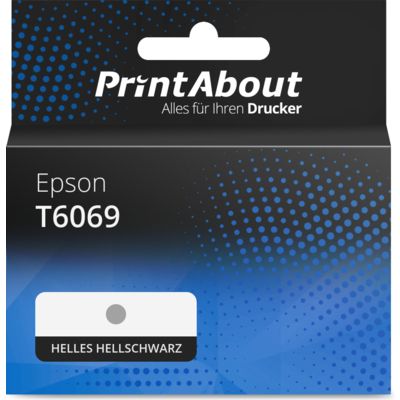 Druckerpatrone kompatibel mit Epson T6069 - Helles Hellschwarz - Hohe Kapazität