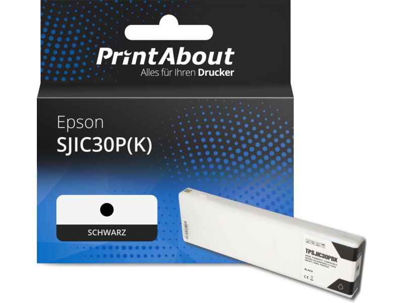 PrintAbout Druckerpatrone kompatibel mit Epson SJIC30P(K) - Schwarz