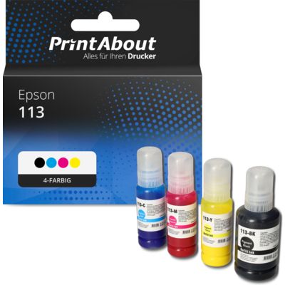 Druckerpatrone kompatibel mit Epson 113 (CT06B14/24/34/440) - 4-farbig - Multipack
