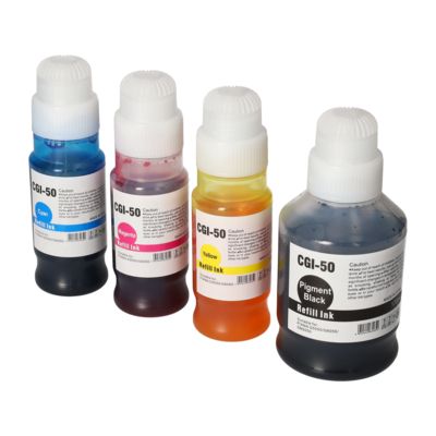 Druckerpatrone kompatibel mit Canon GI-50PGBK/C/M/Y - 4-farbig - Hohe Kapazität - Multipack