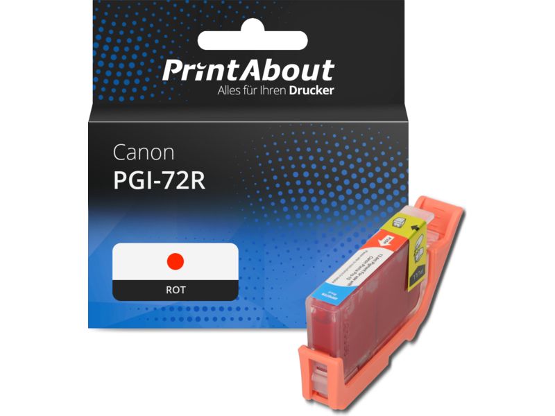 PrintAbout Druckerpatrone PGI-72R Rot für Canon