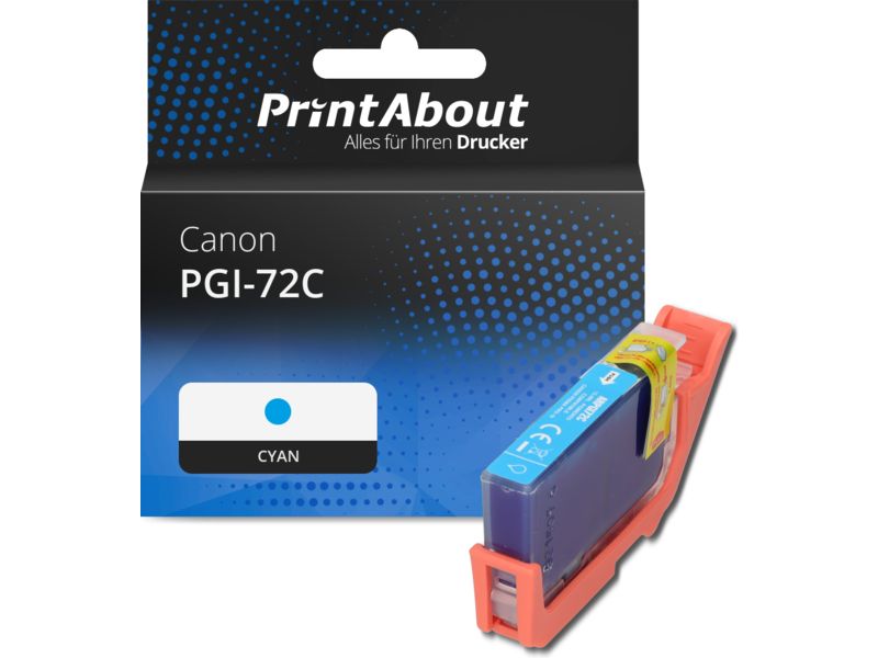 PrintAbout Druckerpatrone PGI-72C Cyan für Canon