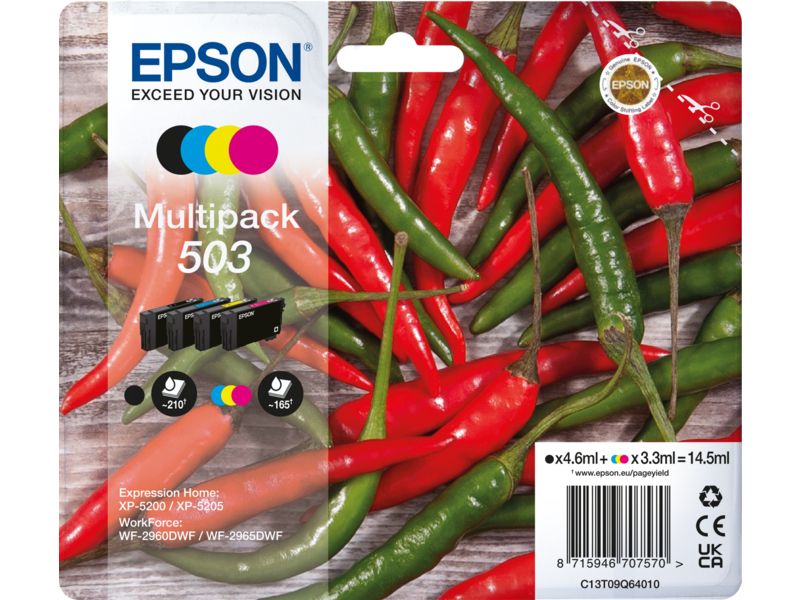 Epson 503 (C13T09Q64010) - 4-farbig - Druckerpatrone - Multipack