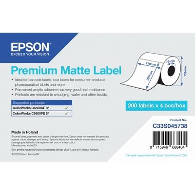 Epson C33S045738 - Weiß - Etikett
