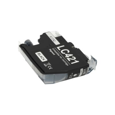 Druckerpatrone kompatibel mit Brother LC-421BK - Schwarz