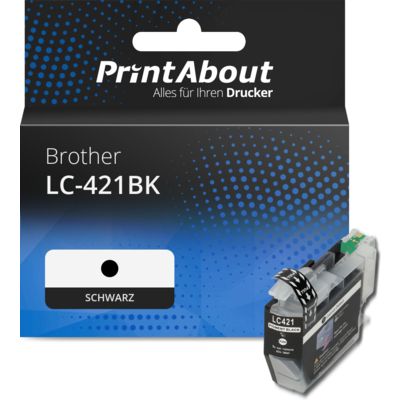 Druckerpatrone kompatibel mit Brother LC-421BK - Schwarz