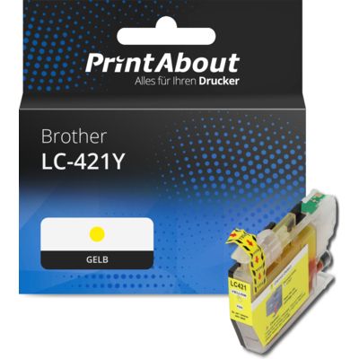 Druckerpatrone kompatibel mit Brother LC-421Y - Gelb