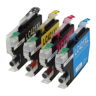 Druckerpatrone kompatibel mit Brother LC-421XLVAL - 4-farbig - Hohe Kapazität - Multipack