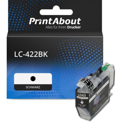 Druckerpatrone kompatibel mit Brother LC-422BK - Schwarz
