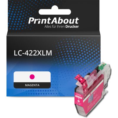 Druckerpatrone kompatibel mit Brother LC-422XLM - Magenta - Hohe Kapazität