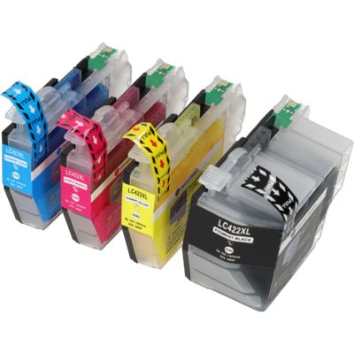Druckerpatrone kompatibel mit Brother LC-422XLVAL - 4-farbig - Hohe Kapazität - Multipack