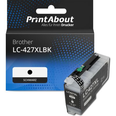 Druckerpatrone kompatibel mit Brother LC-427XLBK - Schwarz - Hohe Kapazität