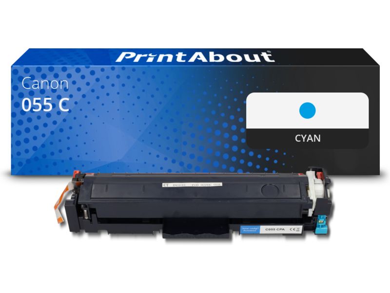PrintAbout Toner kompatibel mit Canon 055 C - Cyan