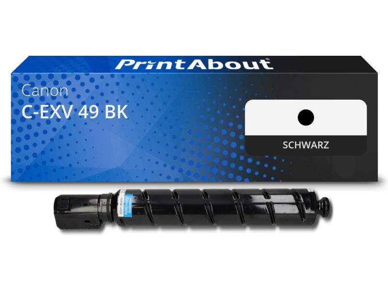 PrintAbout Toner C-EXV 49 BK Schwarz für Canon