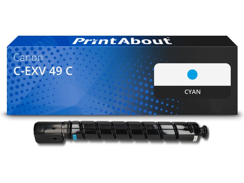 PrintAbout Toner C-EXV 49 C Cyan für Canon