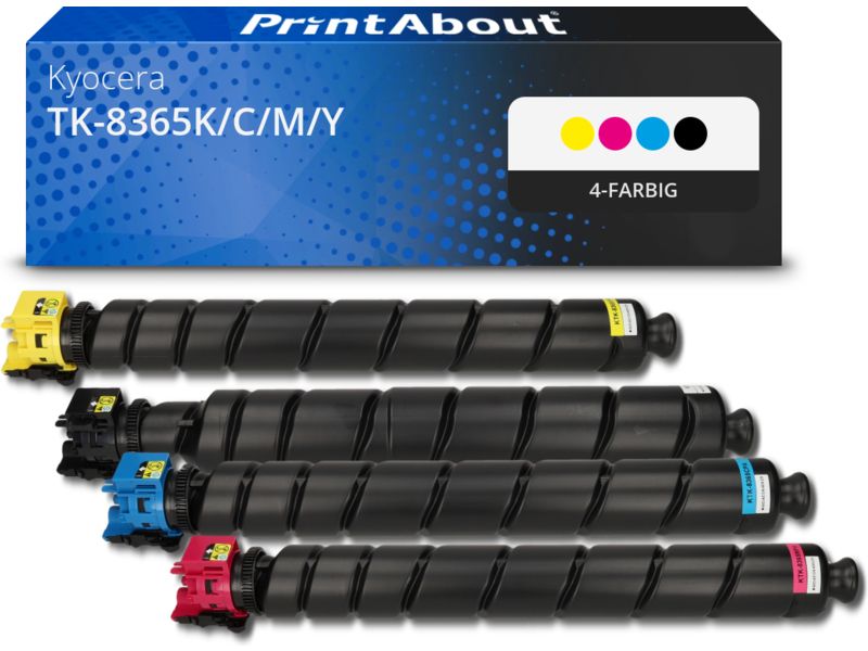 PrintAbout Toner TK-8365K/C/M/Y 4-farbig Multipack für Kyocera