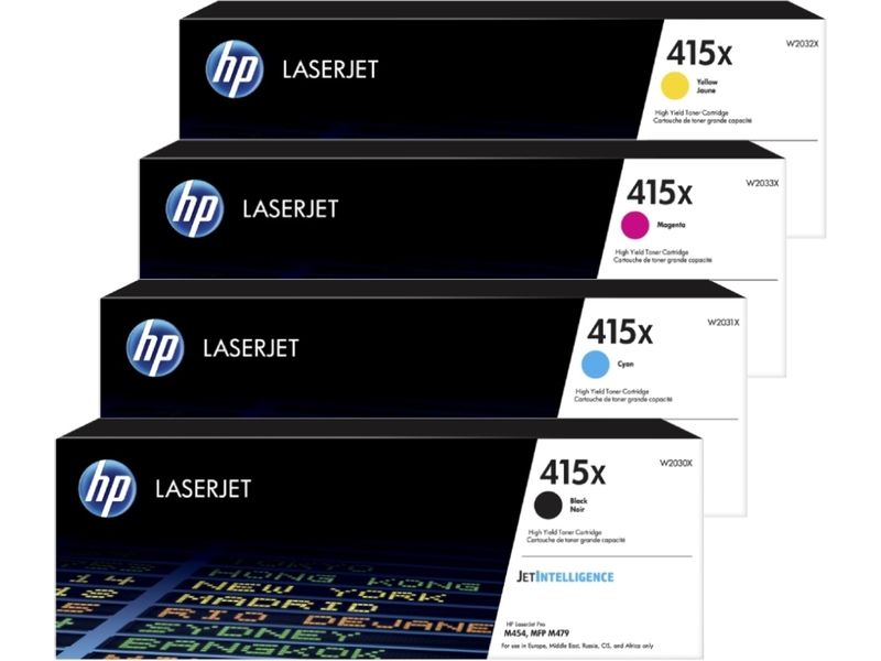 HP 415X (W2030/31/32/33X) - 4-farbig - Toner - Hohe Kapazität - Multipack