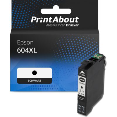 Druckerpatrone kompatibel mit Epson 604XL (C13T10H14010) - Schwarz - Hohe Kapazität