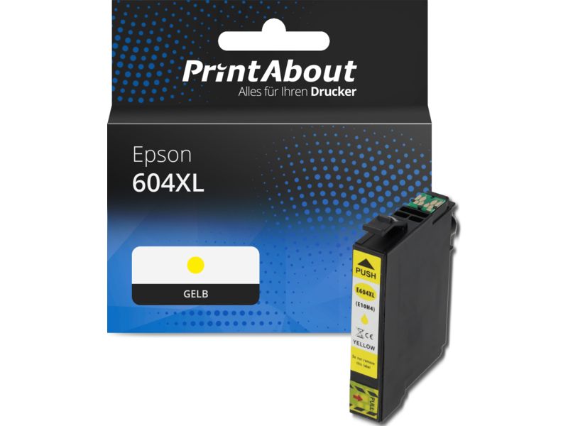 PrintAbout Druckerpatrone kompatibel mit Epson 604XL (C13T10H44010) - Gelb - Hohe Kapazität