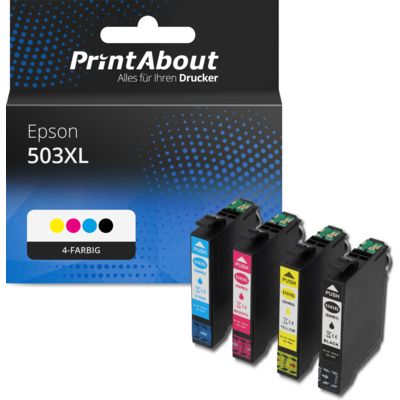 Druckerpatrone kompatibel mit Epson 503XL (C13T09R64010) - 4-farbig - Hohe Kapazität - Multipack