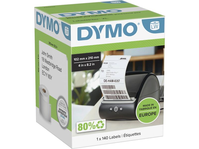 Dymo 2166659 - Schwarz auf weiß - Etikett