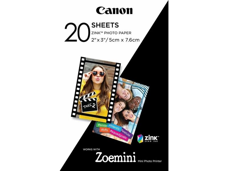Canon ZINK fotopapier zelfklevend 5 x 7,6 cm - Fotopapier