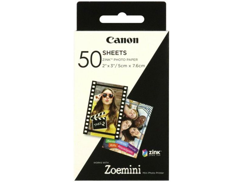 Canon ZINK fotopapier zelfklevend 5 x 7,6 cm (50 vel) - Fotopapier