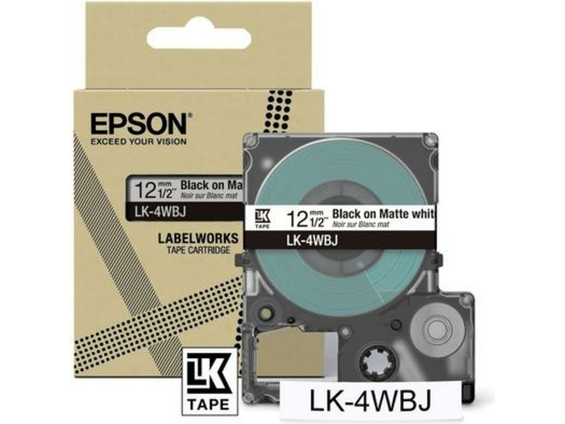Epson LK-4WBJ - Schwarz auf weiß - Tape