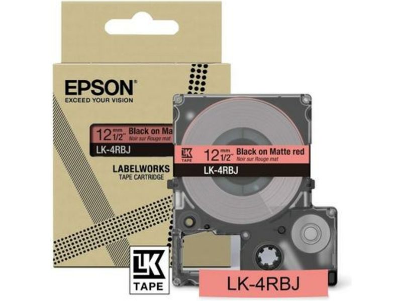 Epson LK-4RBJ - Schwarz auf rot - Tape
