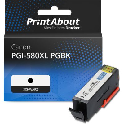 Druckerpatrone kompatibel mit Canon PGI-580XL PGBK - Schwarz - Hohe Kapazität